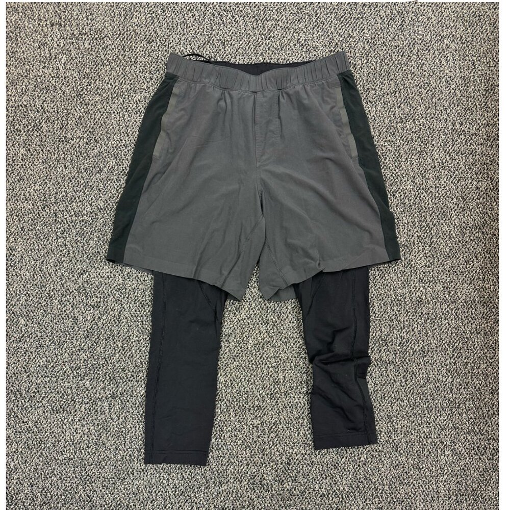Lululemon Men's Sprint to Studio 2-in-1 Athletic Shorts w 3/4 Tight - EUC